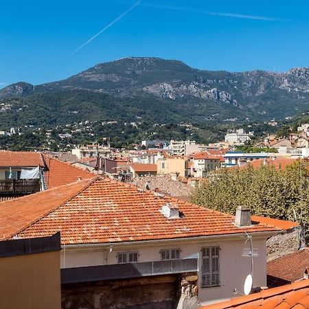 Between The Roofs Of Menton Old Town And The Sea Kültér fotó